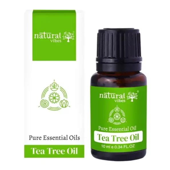 Natural Vibes Tea Tree Pure Essential Oil for Acne, Dandruff & Hair Fall 10 ml, NV_teatree_essential_oil_10ml-1.webp, NV teatree essential oil 10ml 1