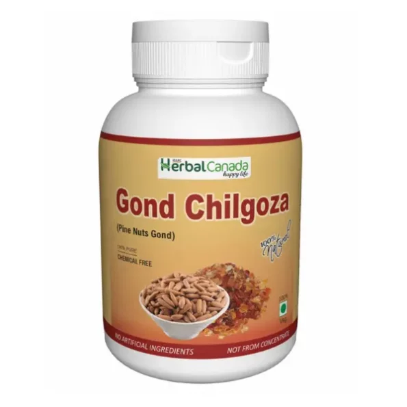 Herbal Canada Harc Gond Chilgoza Pine Nut Gum , A Natural Raw Herbs The Goodness of Chilgoza , Made with Dry Fruit Pine Nuts Botanical Gum 60 gm available on Herbkart