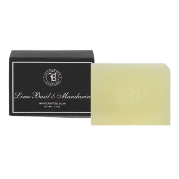 Lime Basil Mandarin Natural Soap - 125 gms - Reduces dullness and stress - Paraben Free - SLS Free