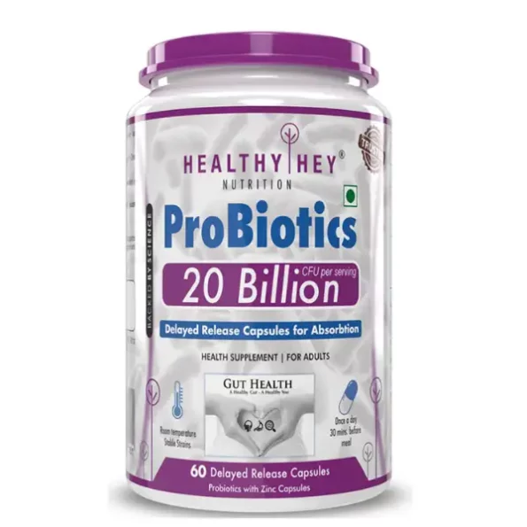 HealthyHey Probiotic Supplement 20 Billion CFU, 60 Veg Capsules, HHPROB6020-1.webp, HHPROB6020 1