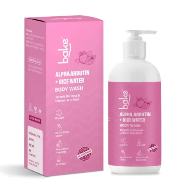 Bake Cosmetics Alpha Arbutin Body Wash for Skin Brightening & Tan Removal with Kojic Acid, BakeALPHA-ARBUTIN-BODY-WASH-1.webp, BakeALPHA ARBUTIN BODY WASH 1