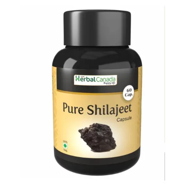 Herbal Canada Pure Shilajit Extract Capsules For Stamina, Enhanced Performance, Muscle Growth, 60 Capsules available on Herbkart