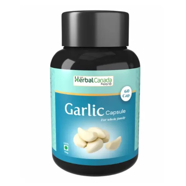 Herbal Canada Garlic Capsule, Lehsun, All Natural Pure Herbs, 60 Capsule Pack of 2 available on Herbkart