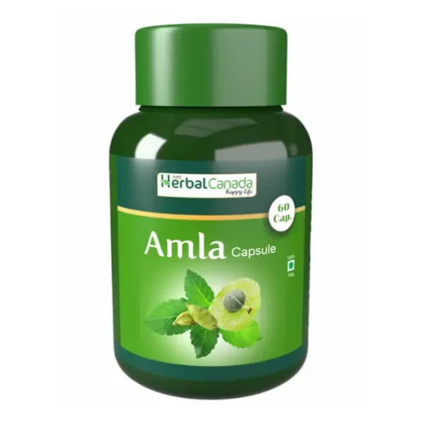 Herbal Canada Amla Capsule Rich Source of Vitamin C Rich inAntioxidants Improves Digestion 60 Capsule available on Herbkart