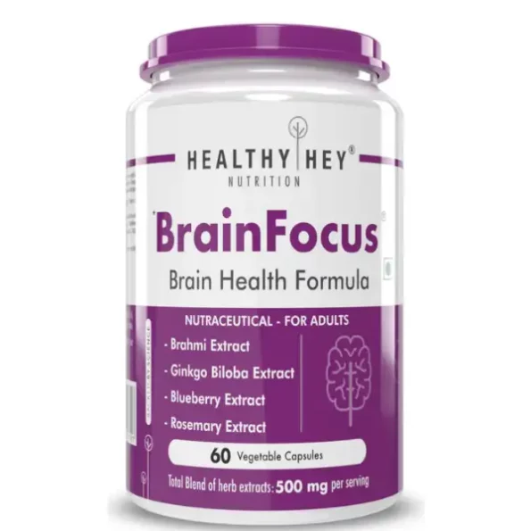 HealthyHey BrainFocus, Natural Brain Health Formula for Memory & Focus, 60 Veg Capsules, 4N-93UE-K03P-1.webp, 4N 93UE K03P 1