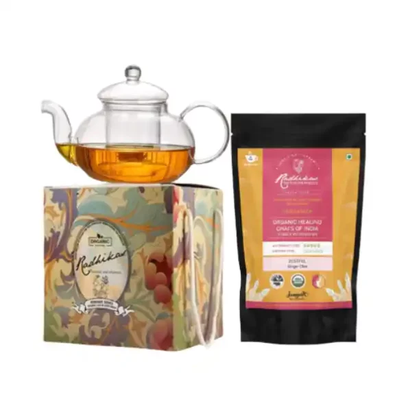 Radhikas Fine Teas and Whatnots Rope Style Box Big : Ginger Assam Blend With Victorian Kettle, RAF-01-062-1.webp, RAF 01 062 1