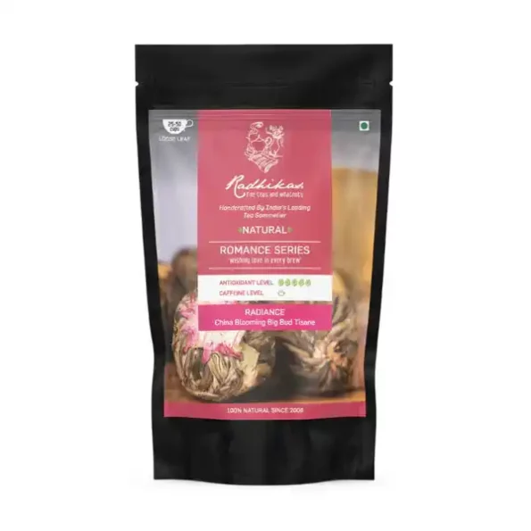 Radhikas Fine Teas and Whatnots Radiance China Blooming Big Bud Tisane, 50 Gm, RAF-01-055-1.webp, RAF 01 055 1