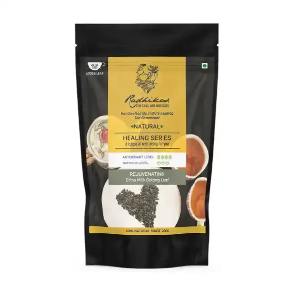 Radhikas Fine Teas and Whatnots Rejuvenating China Milk Oolong Leaf, 50 Gm, RAF-01-052-1.webp, RAF 01 052 1