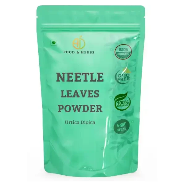 A D Food & Herbs Neetle Leaves Powder / Urtica Dioica Leaves Powder 250 Gms Pack, ADFoodHerbsNTLLFP-250G-1.webp, ADFoodHerbsNTLLFP 250G 1