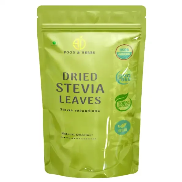 A D Food & Herbs Dried Stevia / Stevia Rebaudiana Leaves 250 Gms Pack, ADFoodHerbsSTVADY-250G-1.webp, ADFoodHerbsSTVADY 250G 1