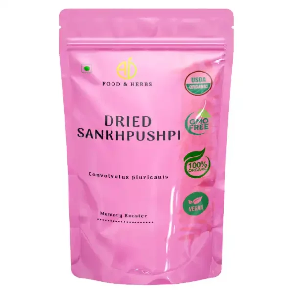 A D Food & Herbs Dried Sankhpuspi / Convolvulus pluricaulis 50 Gms Pack, ADFoodHerbsSNKPSPIDY-50G-1.webp, ADFoodHerbsSNKPSPIDY 50G 1