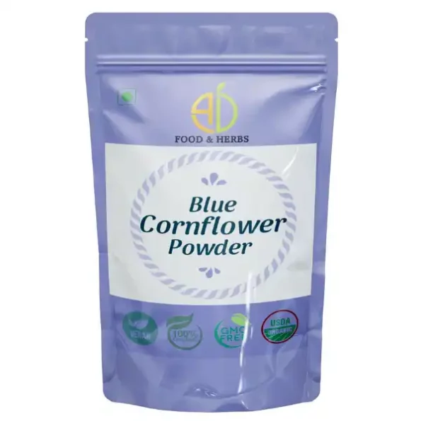 A D Food & Herbs Blue Corn Flower Powder 50 Gms Pack, ADFoodHerbsCRNFLP-50G-1.webp, ADFoodHerbsCRNFLP 50G 1