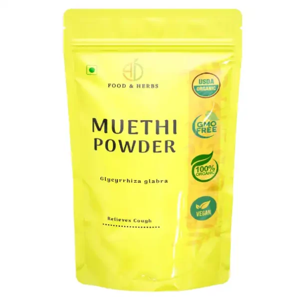 A D Food & Herbs Mulethi Powder / Licorice / Yashtimadhu / Glycyrrhiza Glabra 50 Gms Pack, ADFoodHerbsMLTHIP-250G-1.webp, ADFoodHerbsMLTHIP 250G 1