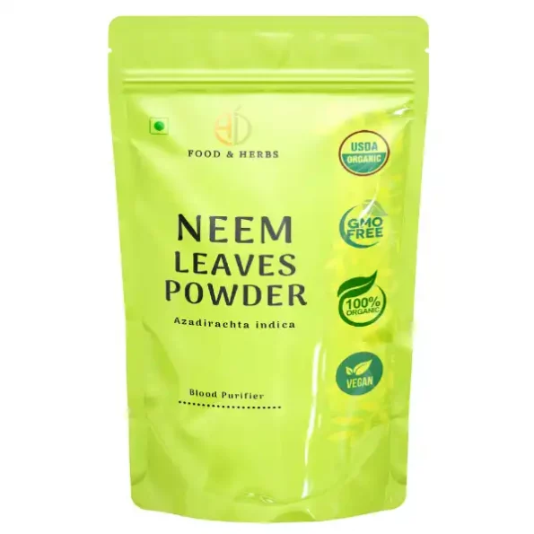 A D Food & Herbs Neem Leaves Powder / Azadirachta Indica Leaves Powder 250 Gms Pack, ADFoodHerbsNEEMP-250G-1.webp, ADFoodHerbsNEEMP 250G 1