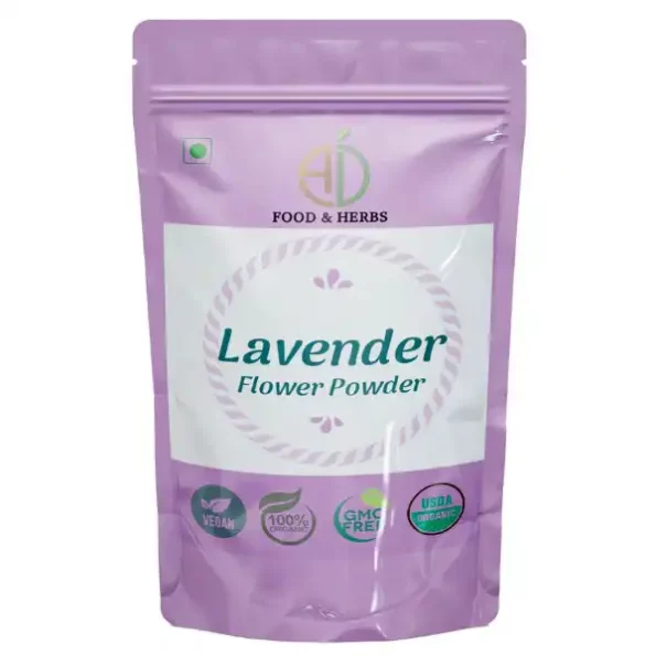 A D Food & Herbs Lavender Flower Buds Powder 250 Gms Pack, ADFoodHerbsLVNDRP-250G-1.webp, ADFoodHerbsLVNDRP 250G 1