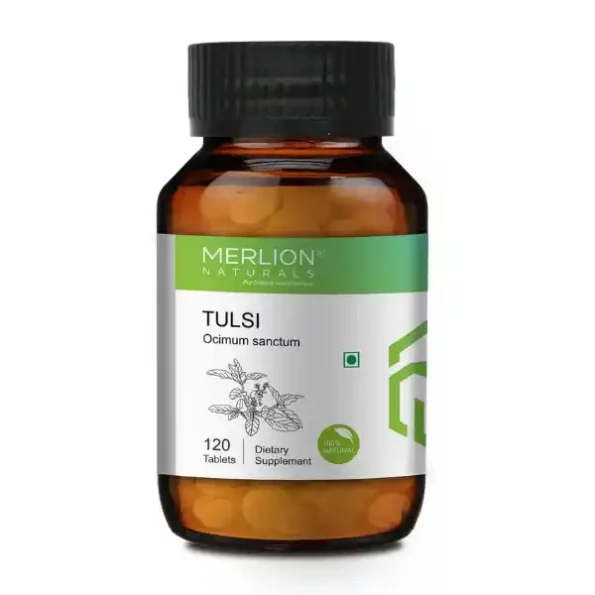 Merlion Naturals Tulsi Tablets 500mg (120 Tablets) available on Herbkart