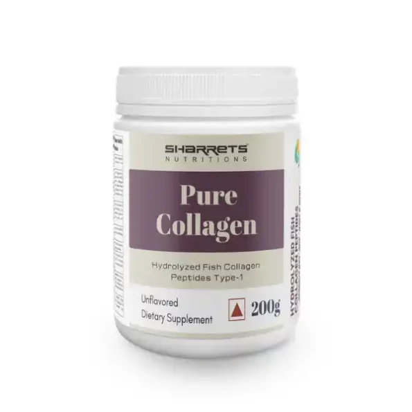 Sharrets Nutrition Pure Collagen, 200G Unflavored - Hydrolyzed Fish Collagen Peptides -Type 1, SharretsNutritionSN034-1.webp, SharretsNutritionSN034 1