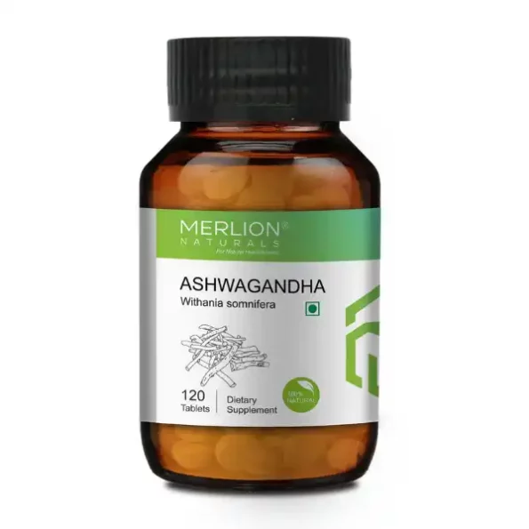 Merlion Naturals Ashwagandha Tablets 500mg (120 Tablets), N140-1.webp, N140 1