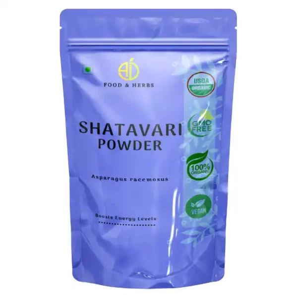 A D Food & Herbs Shatavari Powder / Asparagus Racemosus Roots Powder 250 Gms Pack , ADFoodHerbsSTVRIP-250G-1.webp, ADFoodHerbsSTVRIP 250G 1