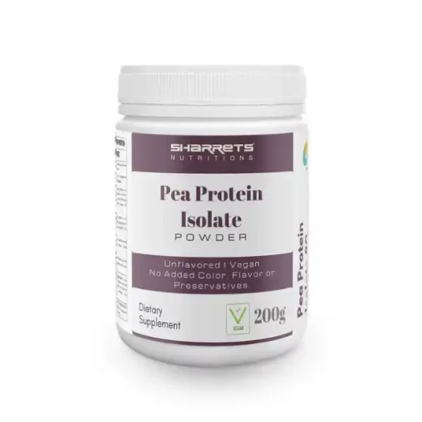 Sharrets Nutrition Pea Protein Isolate Powder 80, 200G, Unflavored, SharretsNutritionSN114-1.webp, SharretsNutritionSN114 1