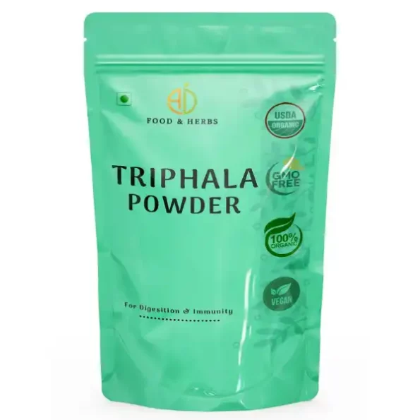 A D Food & Herbs Triphala / Trifala Powder 100 Gms Pack available on Herbkart