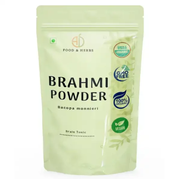 A D Food & Herbs Brahmi Powder / Bacopa monnieri 250 Gms Pack available on Herbkart