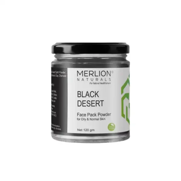 Merlion Naturals Black Desert Face Pack Powder 100gm available on Herbkart