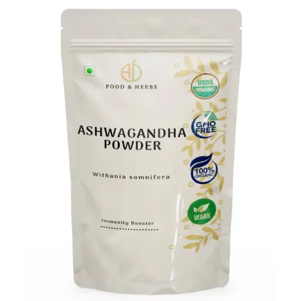 A D Food & Herbs Ashwagandha Powder, Withania Somnifera, Indian Ginseng Roots Powder 250 Gms pack, ADFoodHerbsASWGP-250G-1.webp, ADFoodHerbsASWGP 250G 1