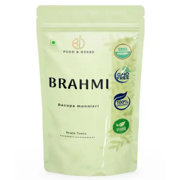 A D Food & Herbs Dried Brahmi / Bacopa monnieri 100 Gms Pack, ADFoodHerbsBRMI-100G-1.webp, ADFoodHerbsBRMI 100G 1