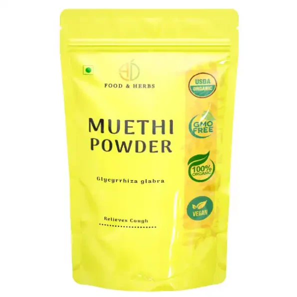 A D Food & Herbs Mulethi Powder / Licorice / Yashtimadhu / Glycyrrhiza Glabra 50 Gms Pack, ADFoodHerbsMLTHIP-100G-1.webp, ADFoodHerbsMLTHIP 100G 1