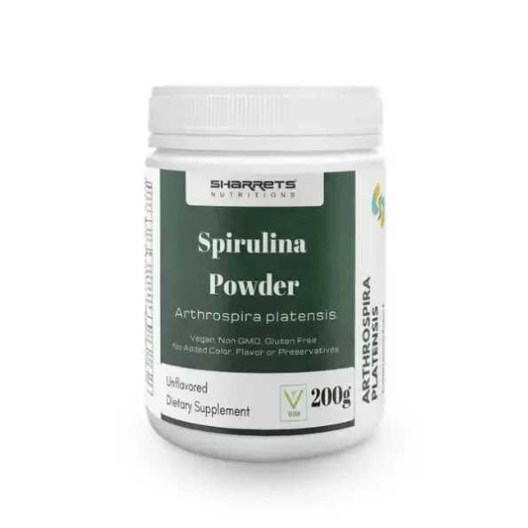 Sharrets Nutrition Spirulina Powder, 200G, SharretsNutritionSN121-1.webp, SharretsNutritionSN121 1