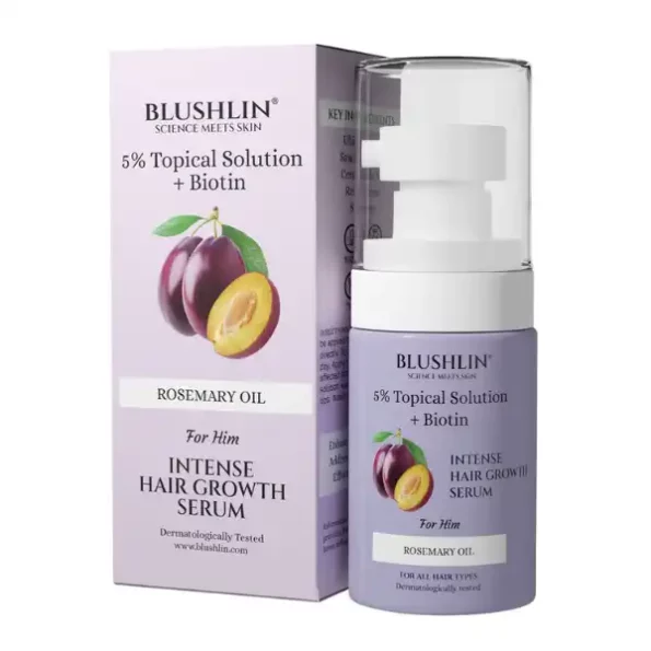 Blushlin 5% Minoxidil (Topical Solution) Hair Growth Serum, with Rosemary Oil & Onion, Hair Loss control (For Men) (30ml), BlushlinHSBL_5TOPIC-1.webp, BlushlinHSBL 5TOPIC 1