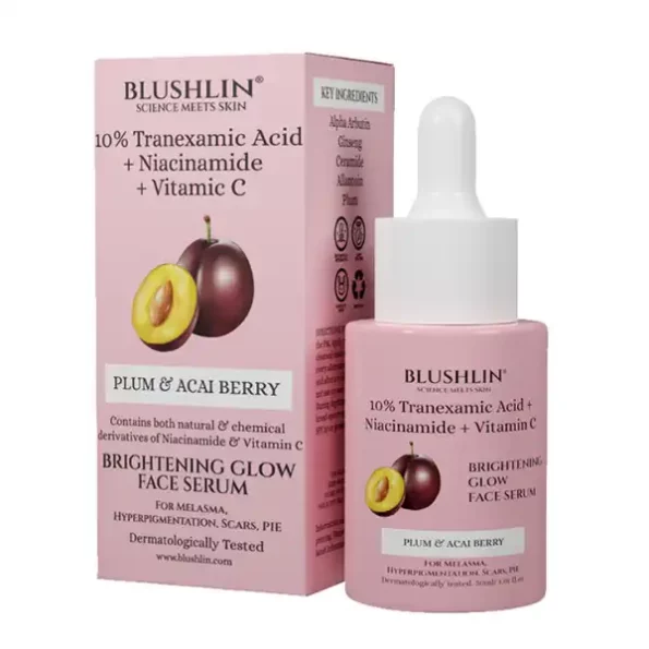 Blushlin 10% Tranexamic Acid Face Serum For Melasma & Post Inflammatory Hyperpigmentation or Erythema (PIH & PIE) (30ml), BlushlinSSBL_TRANX-1.webp, BlushlinSSBL TRANX 1