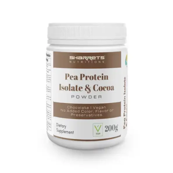 Sharrets Nutrition Pea Protein Isolate Powder 80, Chocolate 200G, SharretsNutritionSN112-1.webp, SharretsNutritionSN112 1