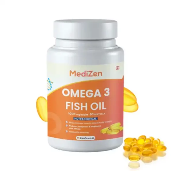MediZen Omega 3 1000mg, 180mg EPA & 120mg DHA, Targeted Cancer Support & Recovery, 90 Softgel Capsules, MediZen-006-1.webp, MediZen 006 1