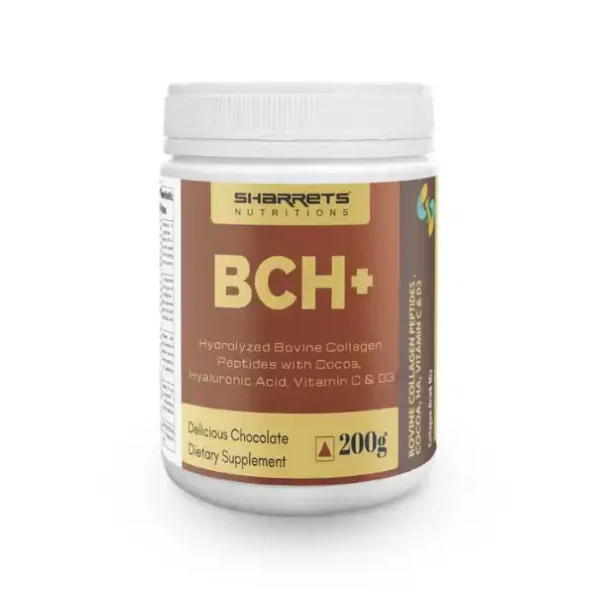 Sharrets Nutrition Bch+, Bovine Collagen Powder Supplement Chocolate -200G, Joint Hair Nails Joint Support Sports Supplement, With Hyaluronic Acid, Vitamin C & Vitamin D3, SharretsNutritionSN044-1.webp, SharretsNutritionSN044 1