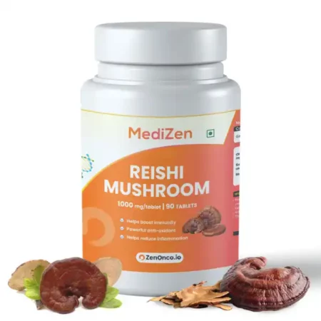 MediZen Reishi Mushroom 1000mg, Premium Ganoderma Lucidum, Enhances Recovery & Immune Support, Specialized for Cancer Care, 90 Tablets
