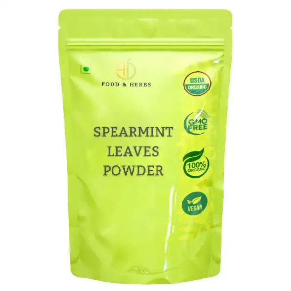 A D Food & Herbs Spearmint Leaves Powder 50 Gms Pack, ADFoodHerbsSPMNTP-50G-1.webp, ADFoodHerbsSPMNTP 50G 1