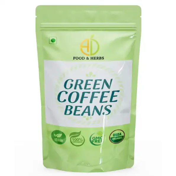 A D Food & Herbs Green Unroasted Coffee Beans 250 Gms Pack, ADFoodHerbsGRCOFE-250G-1.webp, ADFoodHerbsGRCOFE 250G 1