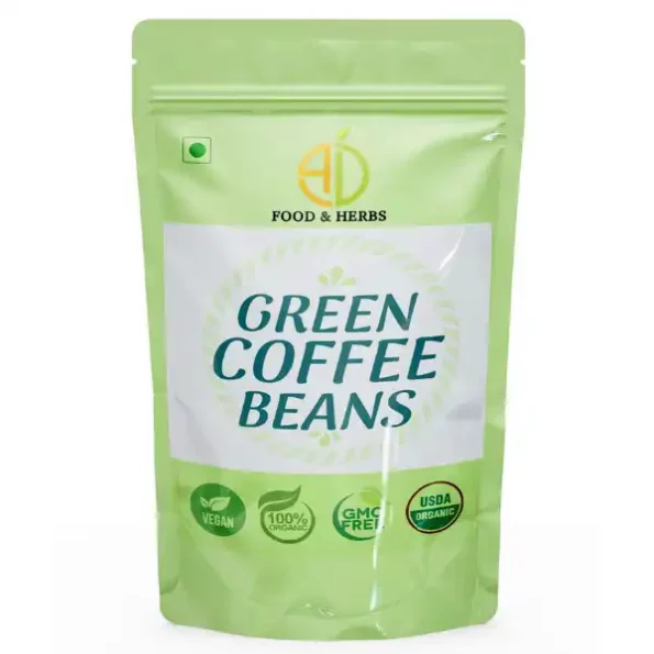 A D Food & Herbs Green Unroasted Coffee Beans 50 Gms Pack, ADFoodHerbsGRCOFE-50G-1.webp, ADFoodHerbsGRCOFE 50G 1