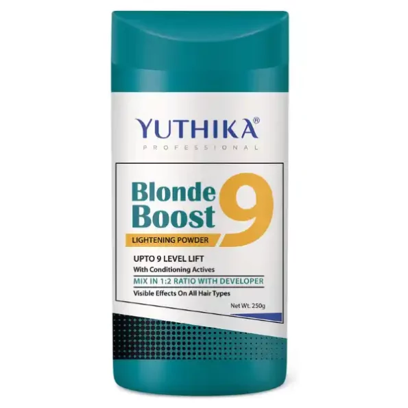 Yuthika Professional Blonder Powder for Hair 250g, Blonde Boost Hair Lightning Powder with Conditioning Actives, 2519-YH-BNDR-250GM-9Level-JAR-PK1-1.webp, 2519 YH BNDR 250GM 9Level JAR PK1 1