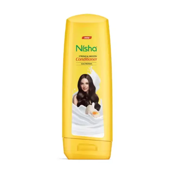 Nisha Conditioner for Strong & Smooth Hair, Egg Protein Conditioner for Dry and Frizzy Hair 180ml (Bottle), 2872-NI-COND-180ml-YLW-BOTTLE-PK1-1.webp, 2872 NI COND 180ml YLW BOTTLE PK1 1