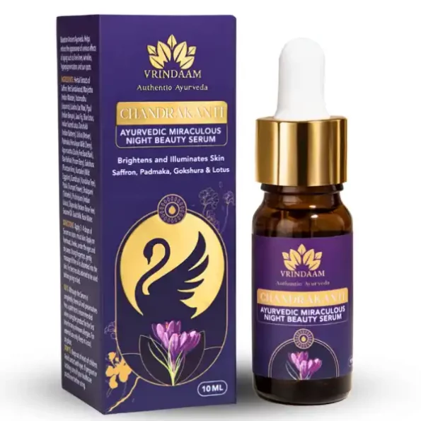 Vrindaam Chandrakanti Ayurvedic Miraculous Night Beauty Serum Face Serum, VrindaamNw-035-1.webp, VrindaamNw 035 1