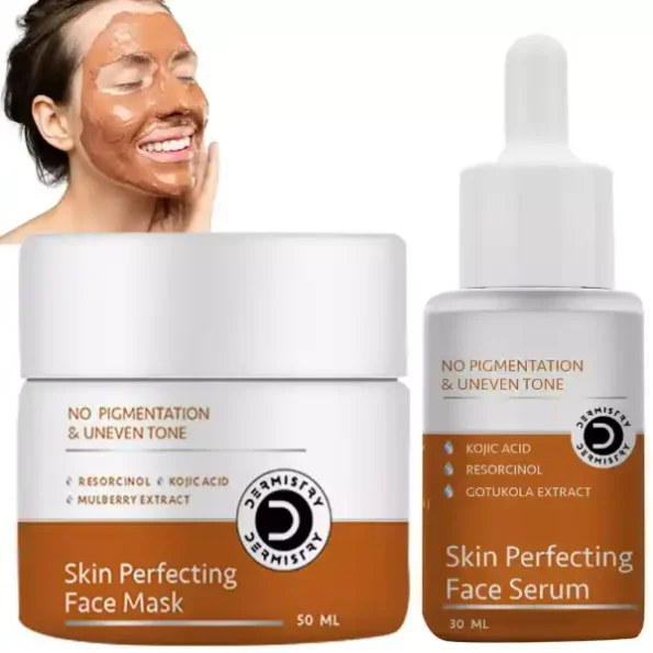 Dermistry Pigmentation Removal Skin Perfecting Face Pack Mask Mulberry Ext Removes Melasma Fades Pigmentation Blemishes Dark Spots Uneven Tone + Resorcinol Face Serum Uneven Tone, DermistryPFMPFS-1.webp, DermistryPFMPFS 1