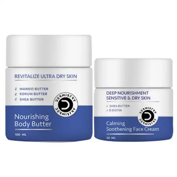 Dermistry Revitalizing Nourishing Body Butter for Ultra Dry & Flaky Skin Mango Kokum & Shea Butter + Deep Nourishment Calming Soothing Face Cream Shea Butter Biotin available on Herbkart