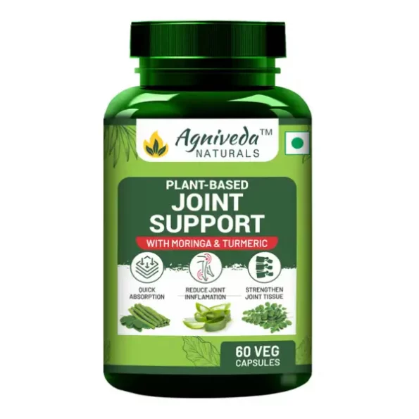 Agniveda Naturals Plant Based Joint Support 1000 mg with Moringa Leaves Powder, Boswellia Serrata Powder, 60 Veg Capsules, Supports Healthy Joints & Bones, AgniJoint-21-1.webp, AgniJoint 21 1