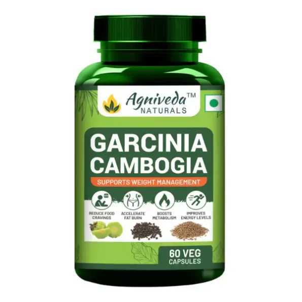 Agniveda Naturals Garcinia Cambogia Weight Loss Caps For Women And Men - With Cumin Seeds, Boosts Metabolism & Energy Levels(Pack of 60 caps) available on Herbkart