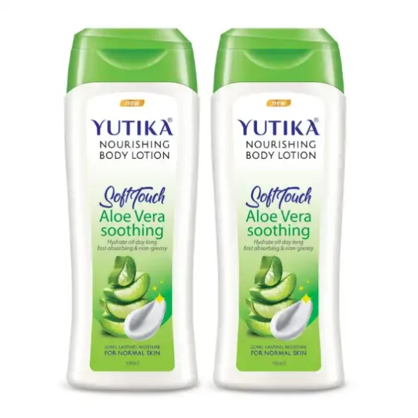 Yuthika Aloe Vera Body Lotion, Instant Hydration, Fast Absorbing & Long Lasting Nourishing Body Lotion 100ml, 9906-YU-LOTN-100ML-ALOVERA-FLIP-PK2-1.webp, 9906 YU LOTN 100ML ALOVERA FLIP PK2 1