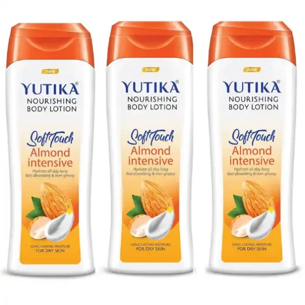 Yuthika Almond Body Lotion for Dry Skin, Non-Greasy, Fast Absorbing & Long Lasting Nourishing Body Lotion 100ml available on Herbkart