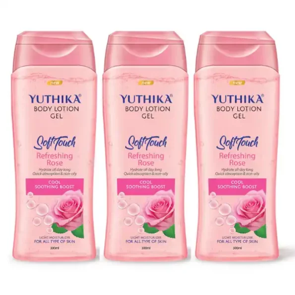 Yuthika Body Lotion Gel Refreshing Rose 100ml, Gel Body Lotion for Summer, Winter Rose Body Lotion Moisturizer available on Herbkart